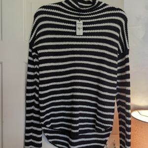 Express Black and White Striped Sweater (NWT)